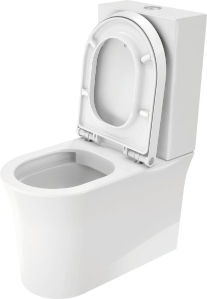 Duravit White Tulip Stand-WC für Kombination, Tiefspüler, spülrandlos, HygieneGlaze, weiß