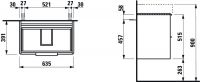 Vorschau: Laufen Base VAL Waschtischunterbau mit 2 Auszügen passend für Waschtisch 81028.4