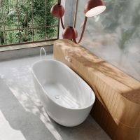 Kaldewei Meisterstück Oyo Duo Badewanne freistehend 163x77cm Mod. 1050-4034, mit Überlauf