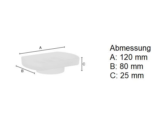 Smedbo Xtra Ersatzseifenschale, Glas satiniert