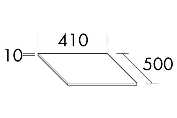 Burgbad Crono Glas-Abdeckplatte, 41cm APDC040A0066