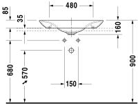 Vorschau: Duravit Aufsatzbecken 70x46,5cm weiss 03697000001