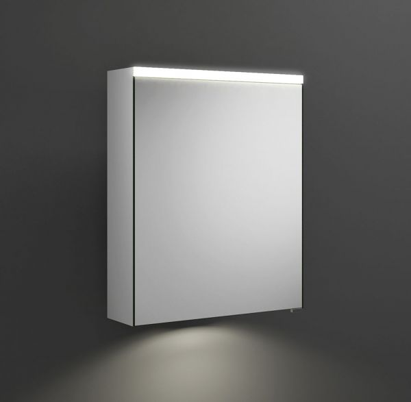 Burgbad Iveo Spiegelschrank mit horizontaler LED-Beleuchtung, Waschtischbeleuchtung, 55,8x68cm SPHY055LPN326