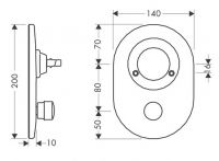 Hansgrohe Umrüstset Wannenmischer Unterputz, Lochabstand 80mm