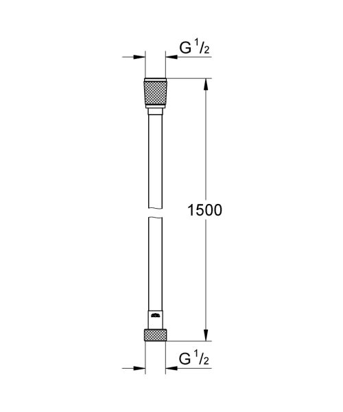 Grohe VitalioFlex Silver Brauseschlauch mit TwistStop 1,5m, chrom