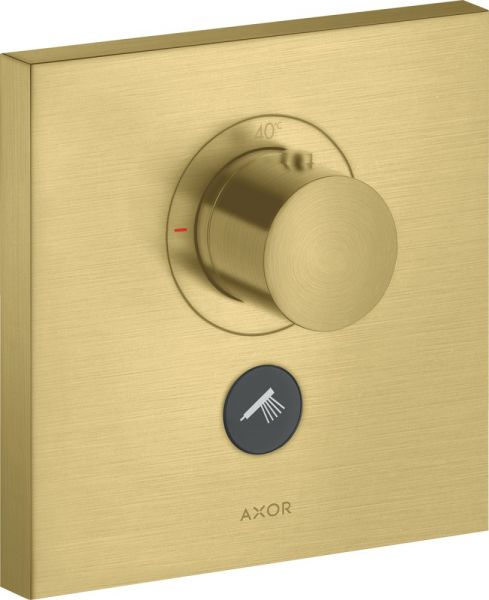 Axor ShowerSelect Thermostat Highflow Square Unterputz, 1 Verbraucher, mit zusätzlichem Abgang brushed brass 36716950