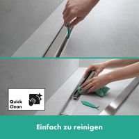 Vorschau: Hansgrohe RainDrain Match Plus Fertigset Duschrinne 120cm, mit höhenverstell. Rahmen, weiß matt