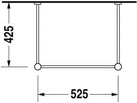 Vorschau: Duravit Vero Metallkonsole bodenstehend/Wandmontage zu Waschtisch 045460 und 235060, chrom