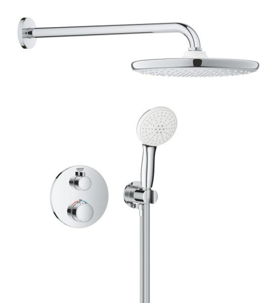 Grohe Grohtherm Duschsystem Unterputz mit Tempesta 250, Rosette rund, chrom 1039960000 