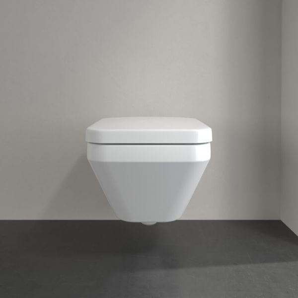 Villeroy&Boch Architectura Wand-Tiefspül-WC, spülrandlos mit TwistFlush[e³], softcube, weiß