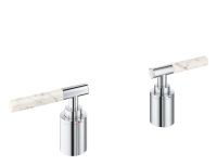 Grohe Atrio Hebelgriffe aus White Attica Caesarstone für Atrio 25224, chrom 48464000 