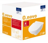 Vorschau: Villeroy&Boch O.Novo Wand-WC, WC-Sitz mit QuickRelase und SoftClosing Funktion, Combi-Pack, weiß 5660H101