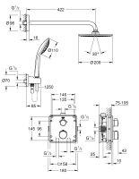 Vorschau: Grohe Grohtherm Duschsystem Unterputz mit Rainshower® Cosmopolitan 210, chrom