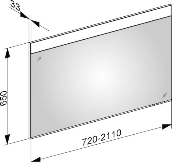 Keuco Edition 400 Lichtspiegel auf Maß DALI-steuerbar, mit Spiegelheizung 11496170104