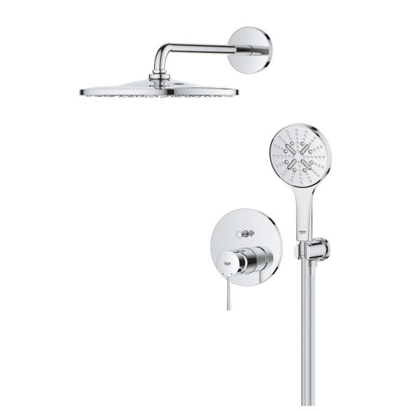 Grohe Essence Duschsystem Unterputz mit Rainshower Mono 310, chrom