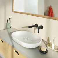 Vorschau: Grohe Eurosmart 2-Loch-Waschtischbatterie, Ausladung 211mm, schwarz matt 293382433