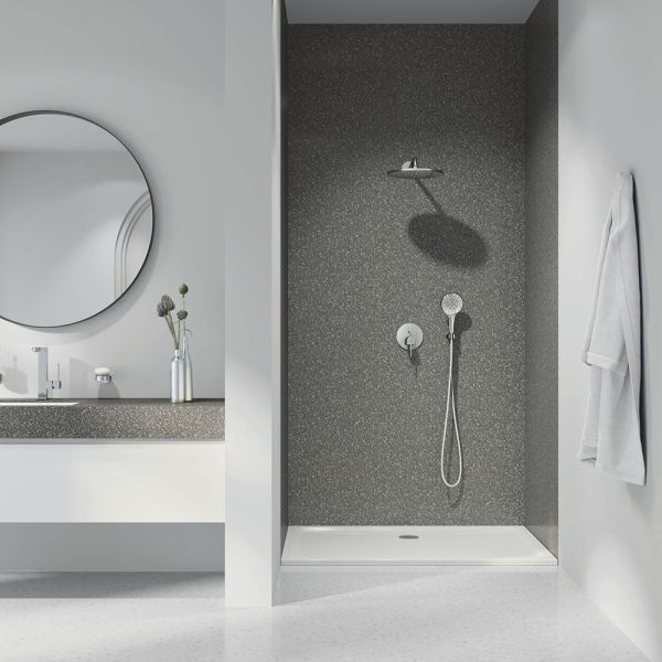 Grohe Rainshower Wandabgangsbogen mit Wandbrausehalter, Rosette rund