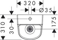 Vorschau: Hansgrohe EluPura Original S Urinal, Zulauf von oben, spülrandlos, weiß