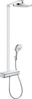 Hansgrohe Raindance Select E 300 2jet Showerpipe EcoSmart 9 l/min, weiß/chrom