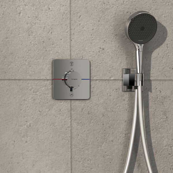 Hansgrohe ShowerSelect Comfort Q Thermostat UP für 2 Verbraucher, mit Sicherungskombination, chrom