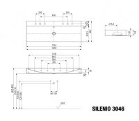 Vorschau: Kaldewei Silenio Wandwaschtisch 120x46x12cm, mit Perl-Effekt, Modell 3046