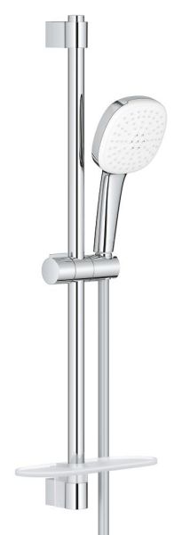 Grohe Tempesta Cube 110 Brausestangenset 60cm mit Ablage, 2 Strahlarten, 13,5 l/min, chrom 27928003