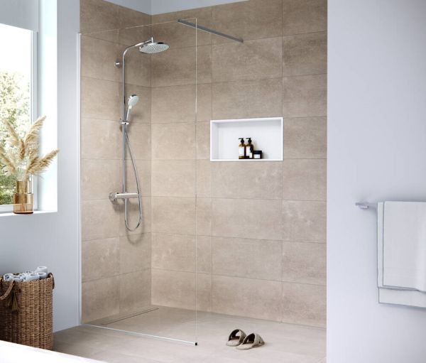 Hansgrohe RainDrain Compact Komplettset Duschrinne befliesbar für flache Installation, 70cm 56165000