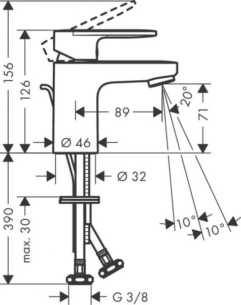 Hansgrohe Vernis Blend Waschtischarmatur 70 chrom 71584000