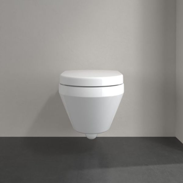 Villeroy&Boch Architectura Wand-WC Compact mit TwistFlush[e³], WC-Sitz SoftClose, Combi-Pack, weiß