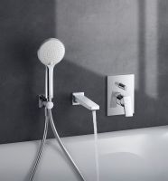 Duravit Handbrause Minus Flow 11cm, 3 Strahlarten, chrom/weiß UV0652015010