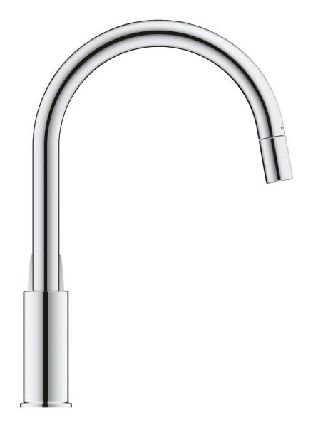 Grohe BauLoop Einhand-Küchenarmatur mit C-Auslauf, ausziehbar, chrom