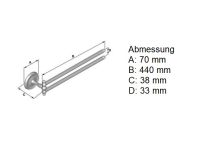 Vorschau: Smedbo Villa schwenkbare Handtuchstange 44cm, chrom K226