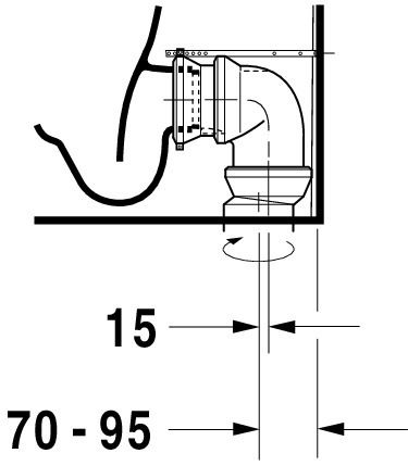 Duravit Darling New Stand-WC für Kombination, Tiefspüler, HygieneGlaze, weiß