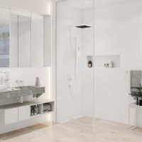 Vorschau: Hansgrohe Pulsify E Kopfbrause 260 1jet 5,5l/min EcoSmart, weiß matt, 24333700