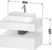 Vorschau: Duravit Qatego Unterschrank für Aufsatzbecken 80x55cm in eiche marmoriert, mit offenem Fach