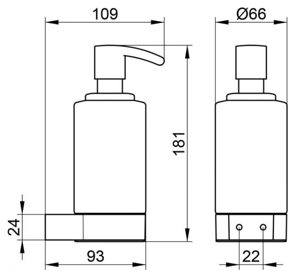 Keuco Plan Schaumseifenspender 250ml, Glas, chrom