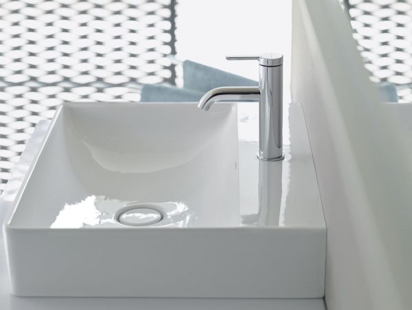 Duravit DuraSquare Waschtisch 60x47cm, mit 1 Hahnloch, geschliffen, weiß