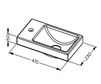 Vorschau: RIHO Porto Fountain Waschtisch mit Unterschrank 40x21cm & LED-Spiegel