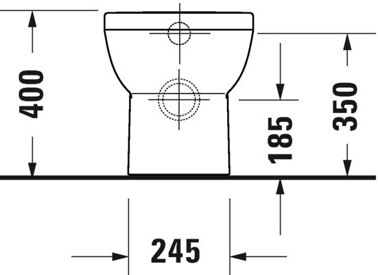 Duravit Duravit No.1 Stand-WC-Set Tiefspüler, ohne Beschichtung weiß 41840900A1