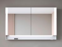 Duravit Qatego Spiegelschrank 120x75cm, mit 2 Türen und Nischenbeleuchtung, dimmbar, weiß matt QA7153