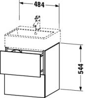Vorschau: Duravit L-Cube Waschtischunterschrank wandhängend 48x46cm mit 2 Schubladen für Vero Air 235050
