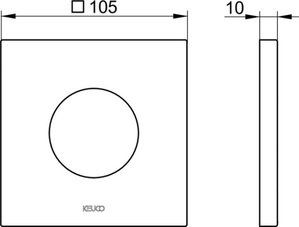 Keuco IXMO Wandrosette eckig für Thermostatarmatur