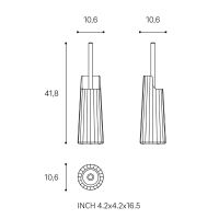 Vorschau: Cosmic Avenir Toilettenbürstenhalter Standmodell geriffelt, sand natur WJC216A0001083