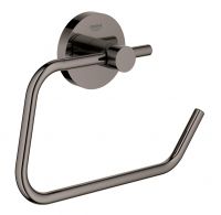 Grohe Essentials WC-Papierhalter ohne Deckel, hard graphite glänzend