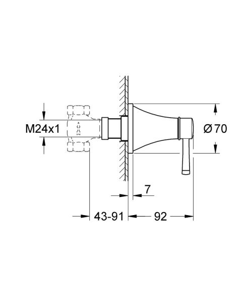 Grohe Grandera Unterputz-Ventil-Oberbau