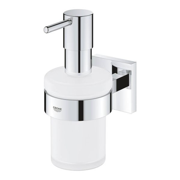 Grohe QuickFix Start Cube Seifenspender mit Halter, zum Kleben oder Bohren