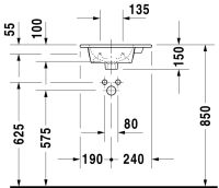 Vorschau: Duravit ME by Starck Handwaschbecken rechteckig 43x30cm, ohne Überlauf, mit Wondergliss, weiß 07234300411