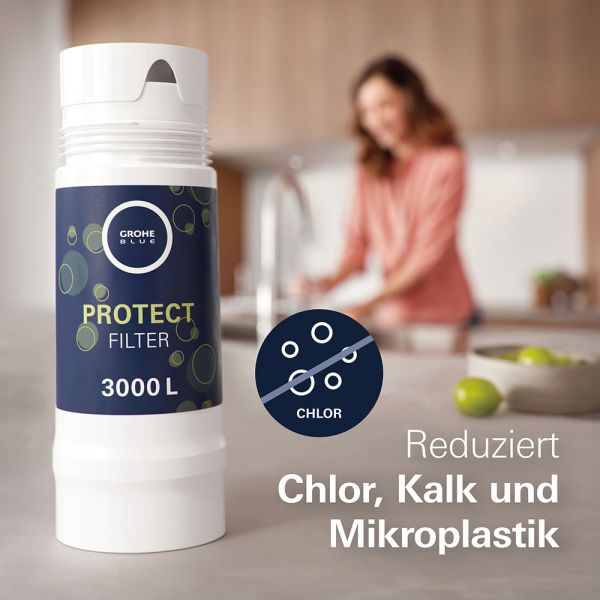 Grohe Blue Protect Ultrasafe Filter, filtert Bakterien, Mikroplastik & Bleigehalt 40575002