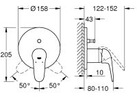 Vorschau: Grohe Eurostyle Einhand-Wannenbatterie, geschlossener Hebelgriff, chrom