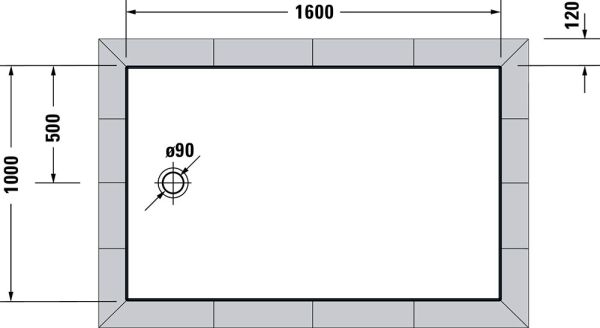 Duravit Tempano Duschwanne rechteckig 100x160cm, Sanitäracryl, weiß